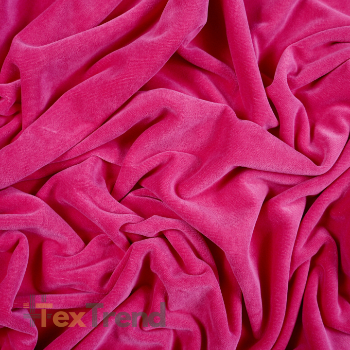 Welur bawełniany - malinowy