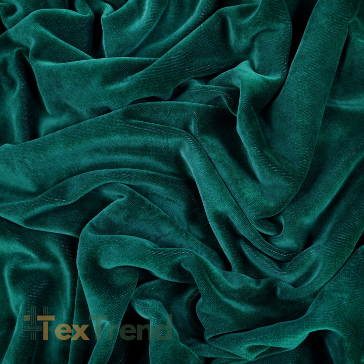 Welur bawełniany - butelkowa zieleń