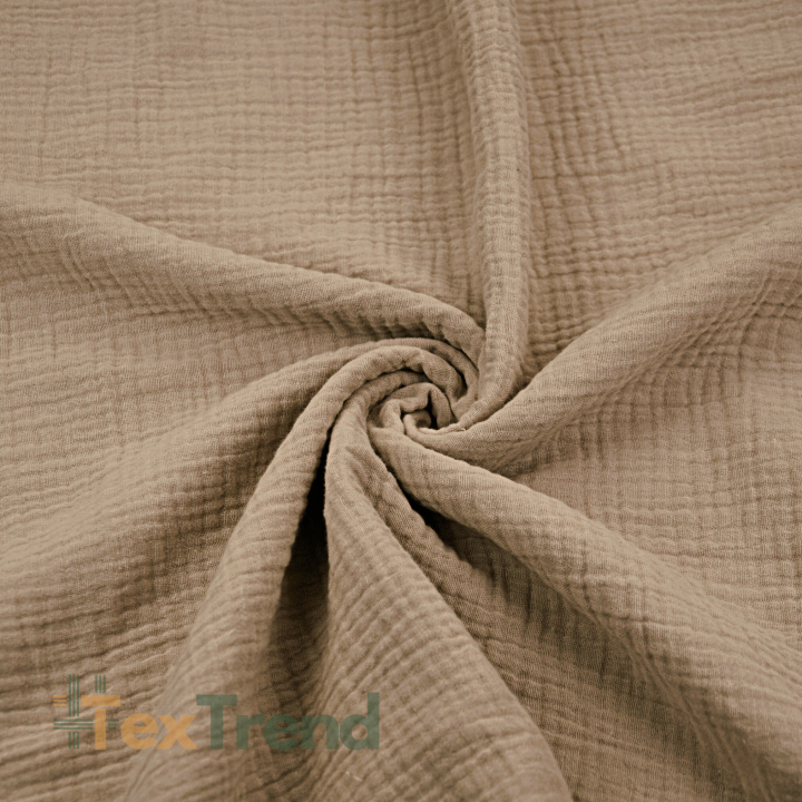 Musselin Double Gauze hellbraun (Light Brown)  