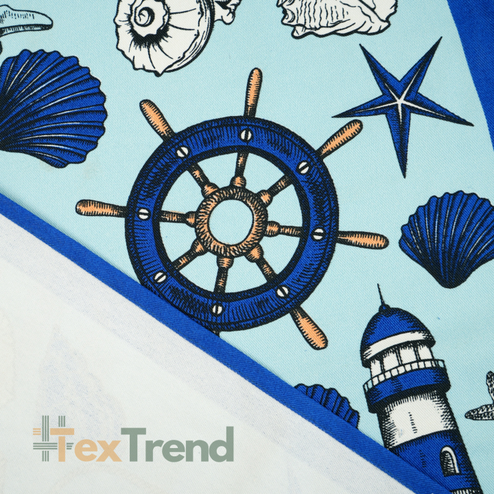 Tkanina leżakowa wzory marynarskie
