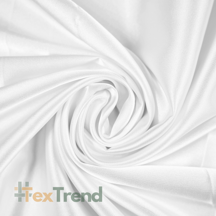 Tkanina ubraniowa satyna z lycrą - biała 1