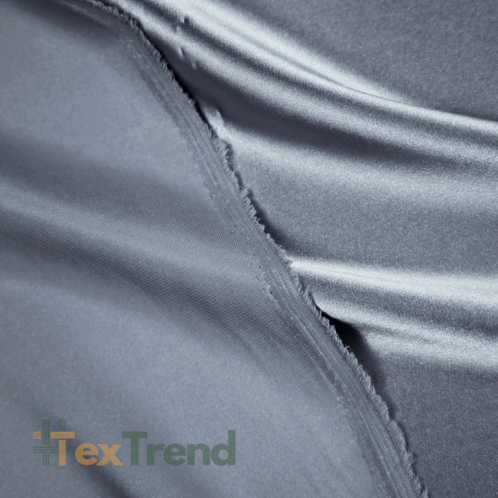 Tkanina ubraniowa satyna z lycrą - szary stalowy 47