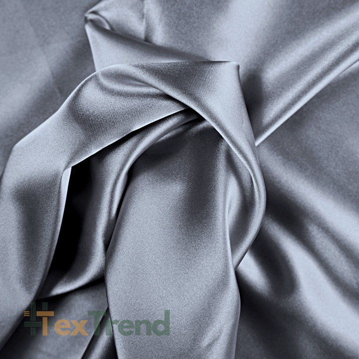Tkanina ubraniowa satyna z lycrą - szary stalowy 47