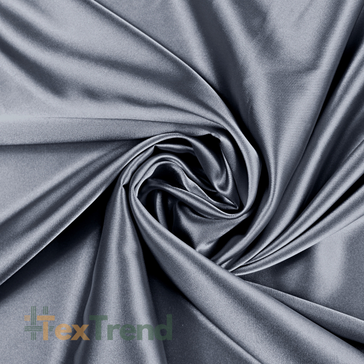 Tkanina ubraniowa satyna z lycrą - szary stalowy 47