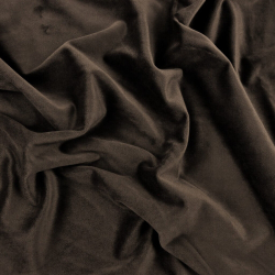 Samt Vorhangstoff - tiefbraun  