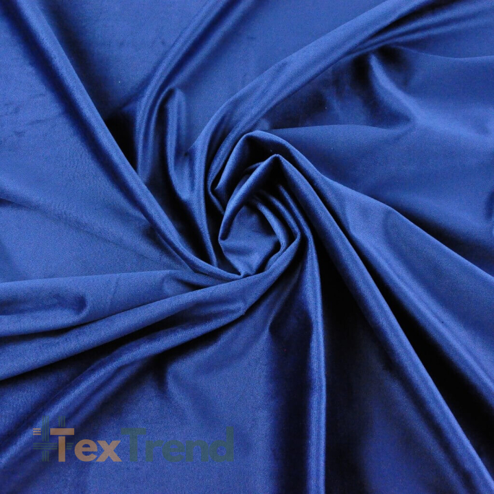 Samt Vorhangstoff - Indigo  