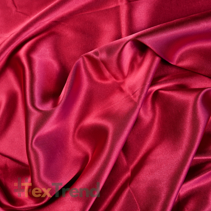Tkanina ubraniowa dwustronna satyna / tafta - czerwony 44