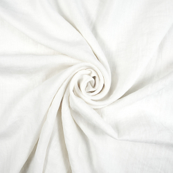 Len 100% pościelowy Stonewashed biały - 150g - (1)