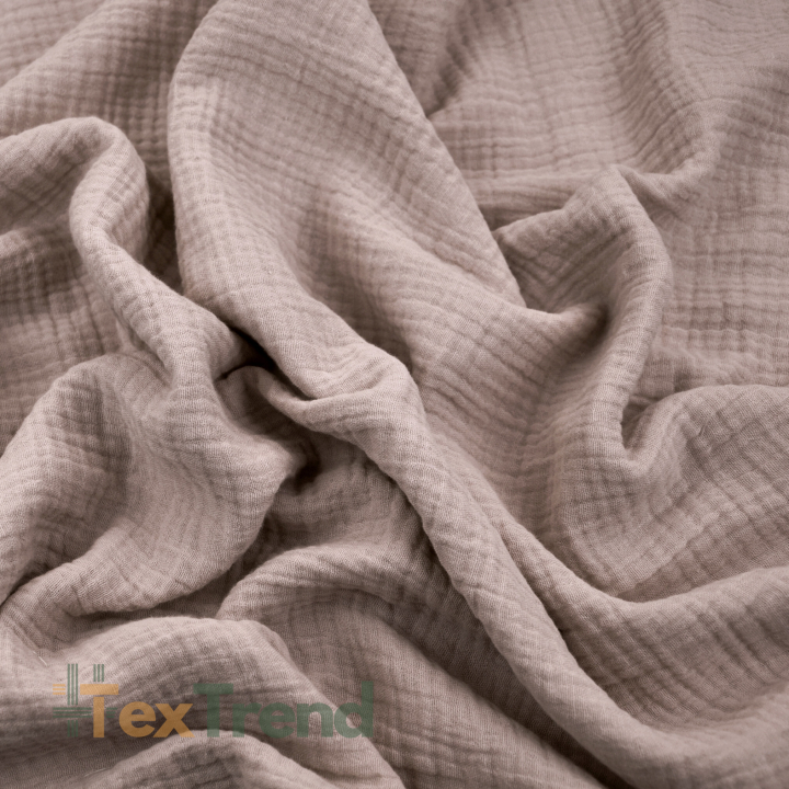 Double Gauze Musselin in Wüstenrosa (Dusty Pink)