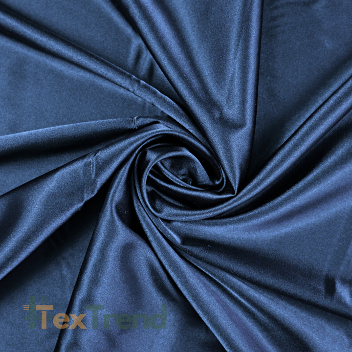 Kleidungsstoff Satin mit Lycra - Dunkelblau 93