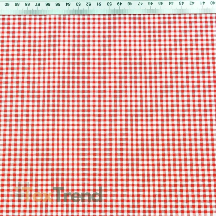 Tischdeckenstoff fleckenabweisend - kleine rote Vichy-Karos  