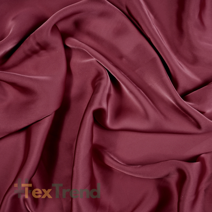 Armani Satin Stoff / Kunstseide - Bordeaux 42