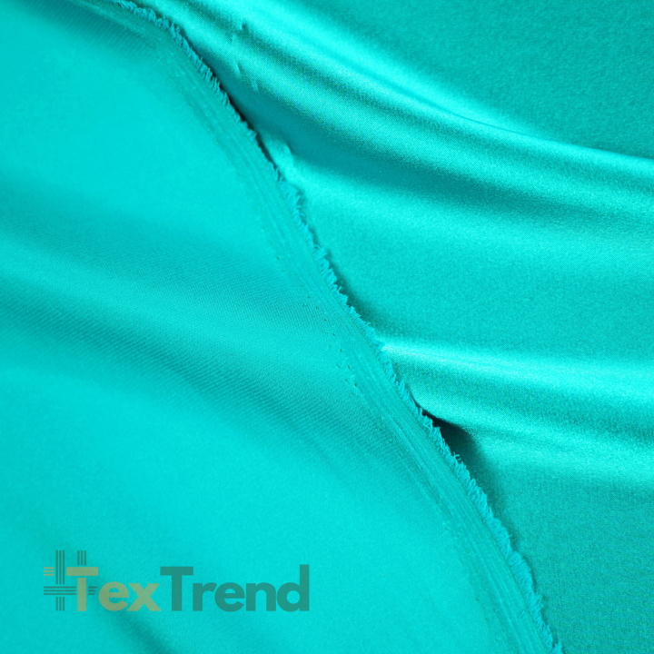 Kleidungsstoff Satin mit Lycra - Meergrün 34