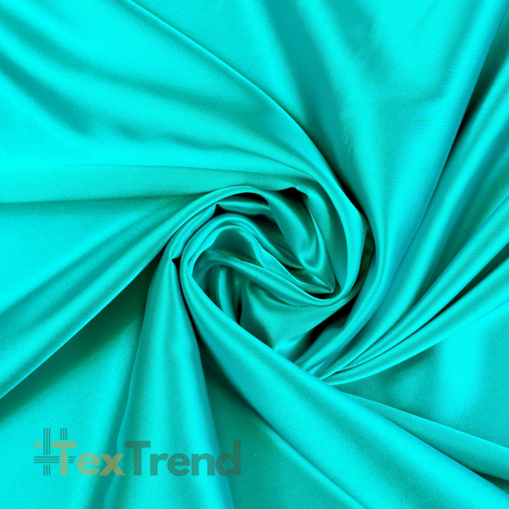 Kleidungsstoff Satin mit Lycra - Meergrün 34