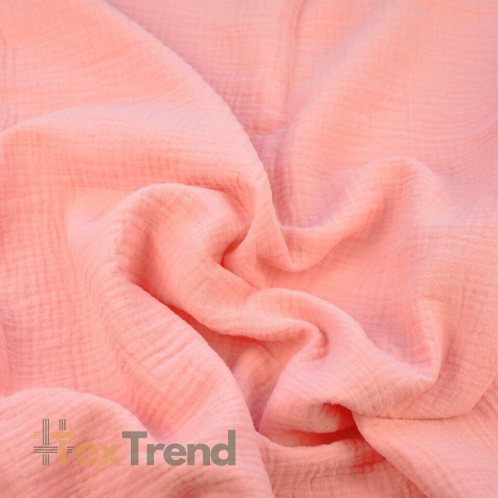 Musselin Double Gauze lachsfarben (Lachs)  
