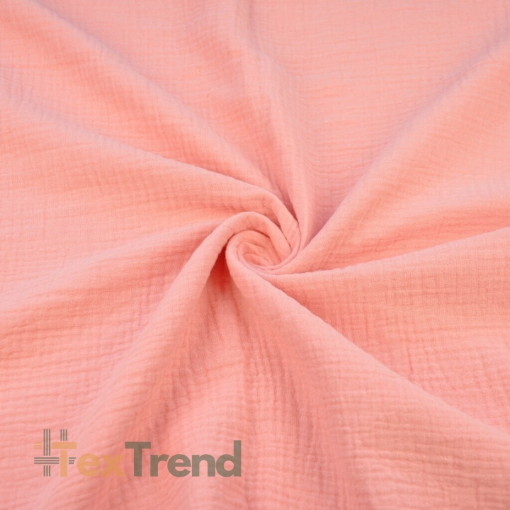 Musselin Double Gauze lachsfarben (Lachs)  