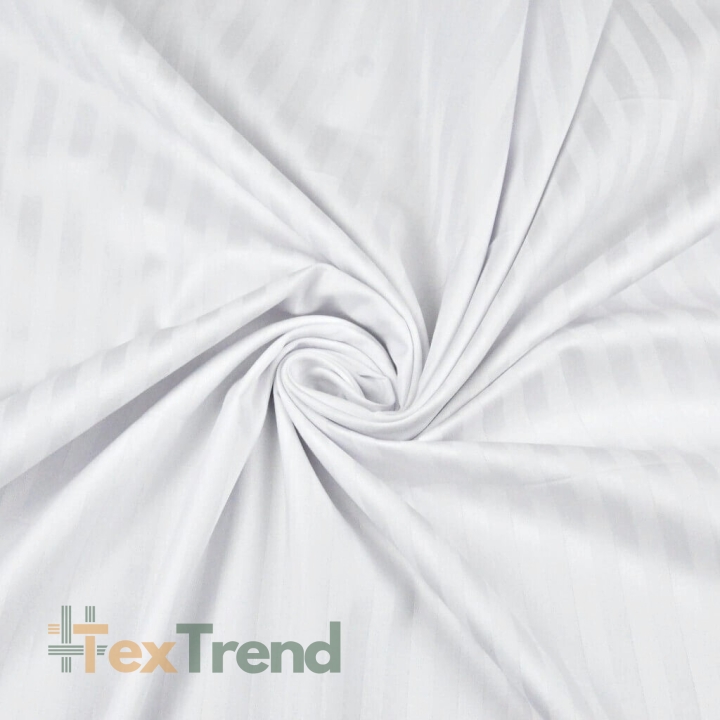 Baumwolle Satin weiß Streifen 9mm - 305cm  