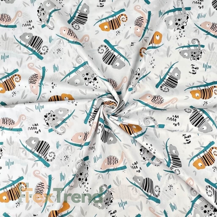 Baumwolle 100% Chamäleons orange-aprikose  