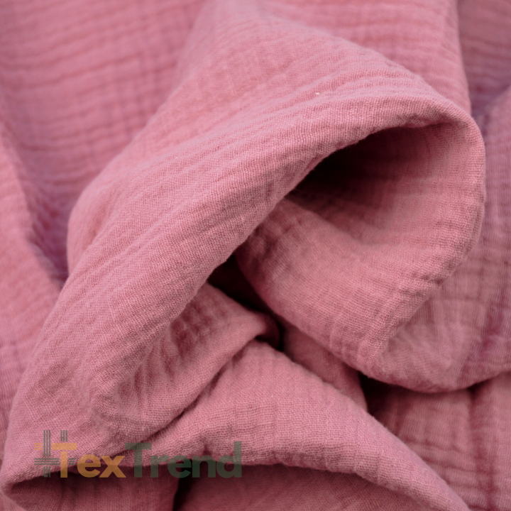 Musselin Double Gauze rosa (Retro rosa)  