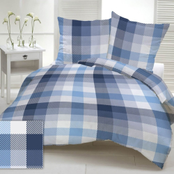 Baumwolle 100% blau-grau-dunkelblaue Karos  