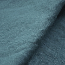 Leinen Vorhangstoff - 340g - 140cm - dunkelmeergrün  