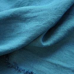 Leinen Vorhang - 320g - 140cm - türkis  