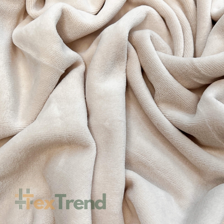 Baumwollvelours - hellbeige (Beige)  