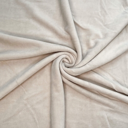 Baumwollvelours - hellbeige (Beige)  