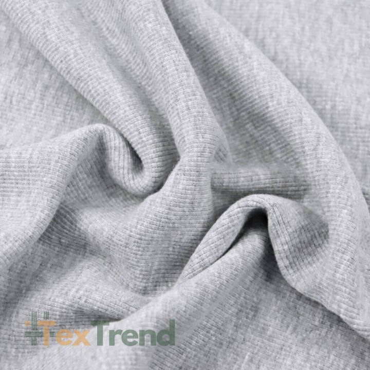 Rippstrickstoff (Bündchen) - grau meliert  