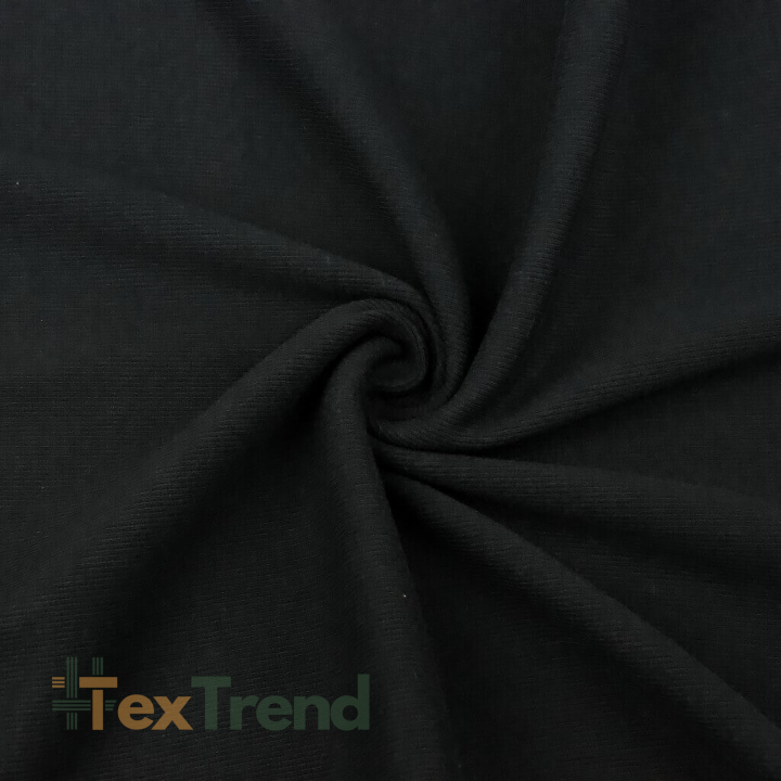 Rippstrickstoff (Bündchen) - schwarz  