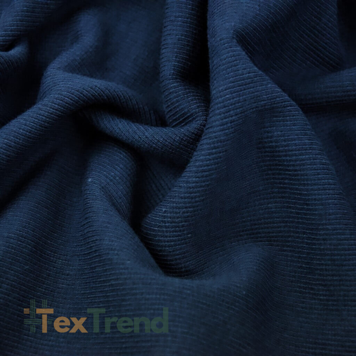 Rippstrickstoff (Bündchen) - marineblau  