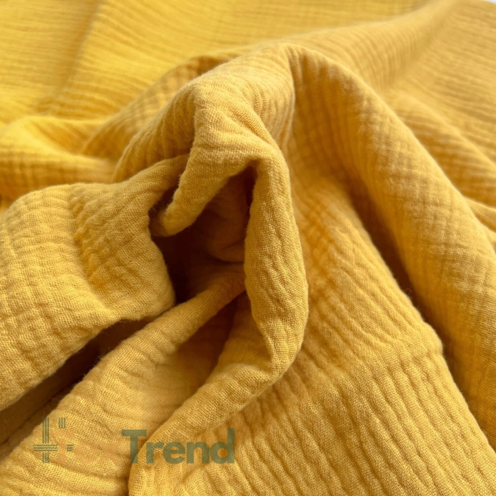 Musselin double gauze senf (Mustard)  