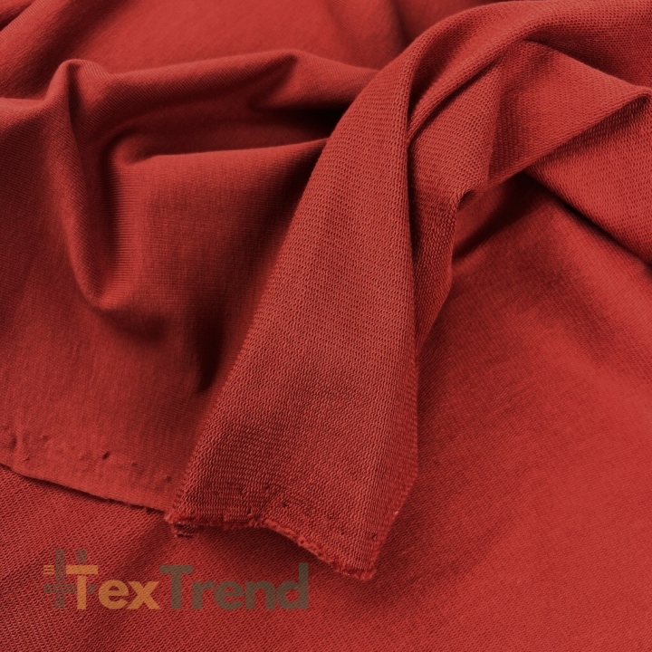 Sweatstoff Loop - einfarbig ziegelrot - 280g  