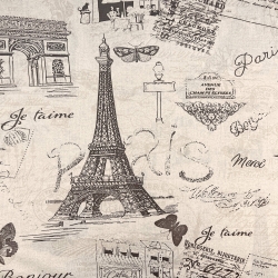 Baumwolle 100% Paris vintage beige  