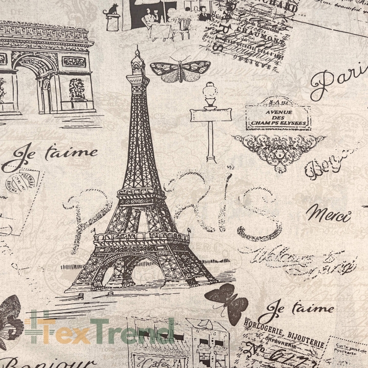 Baumwolle 100% Paris vintage beige  