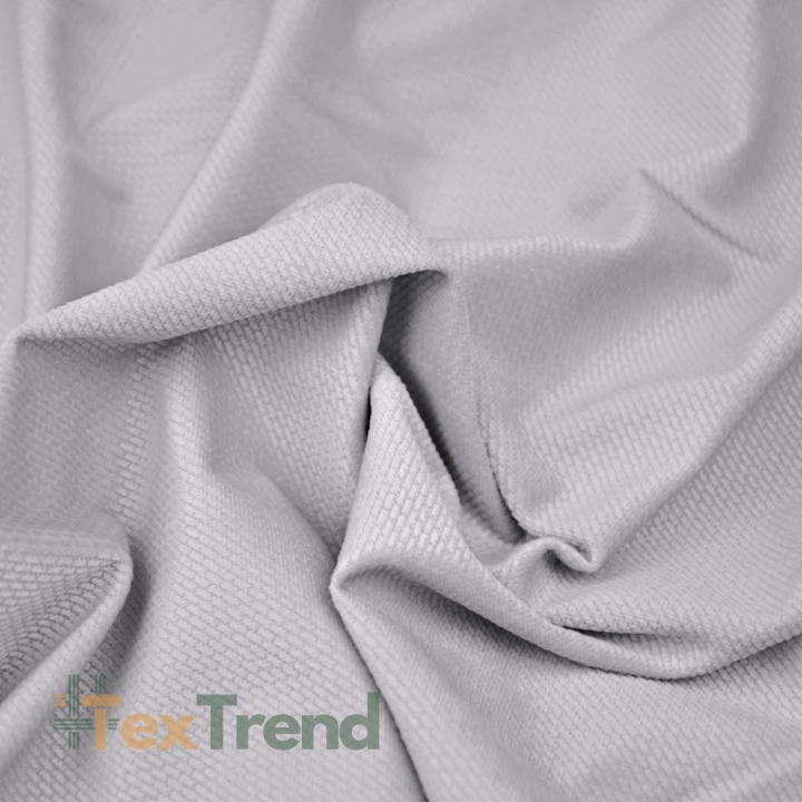 Velours glatt hellgrau (Gray)  