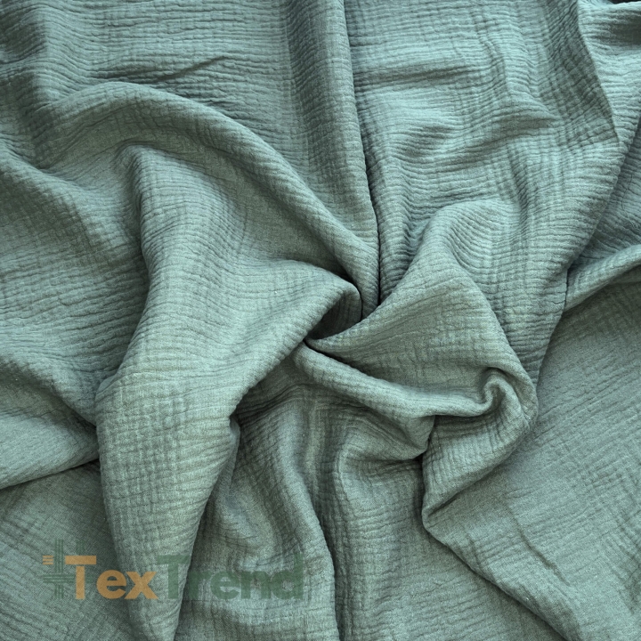 Musselin double gauze dunkles Salbei (Laurel)  