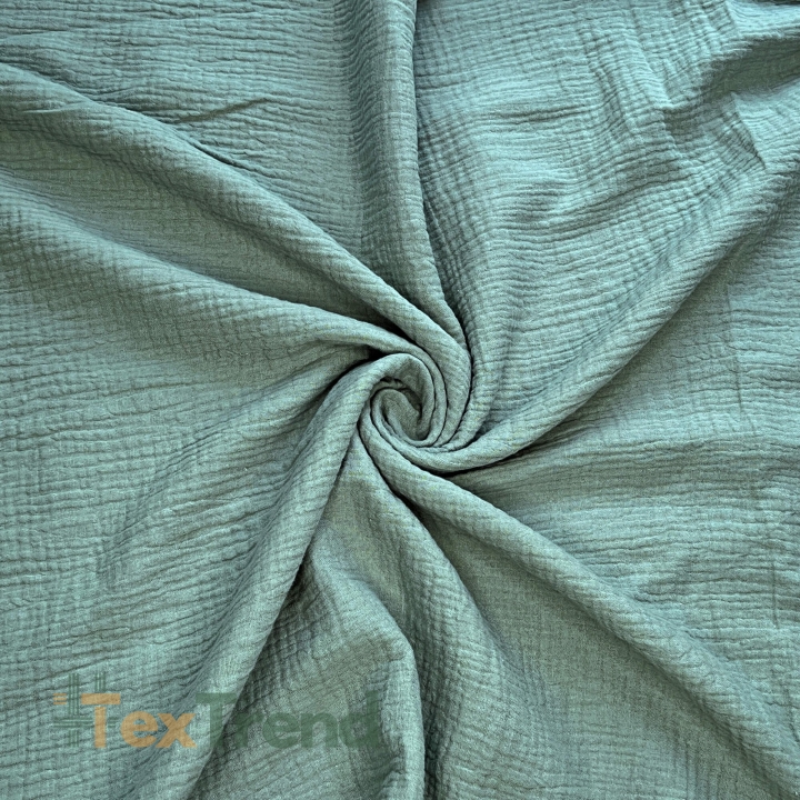 Musselin double gauze dunkles Salbei (Laurel)  