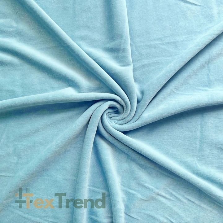 Baumwollvelours - aquamarin (Aqua)  