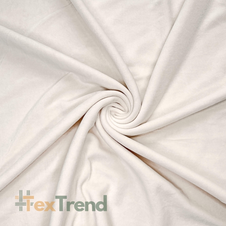 Baumwollvelours - ecru (Ivory)  