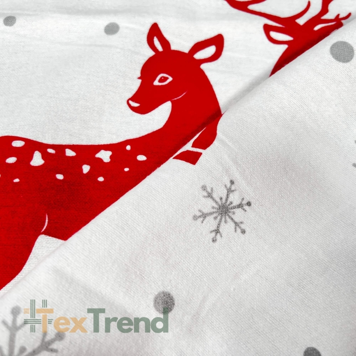 Flanell nicht gekratzt Weihnachtsmuster Rentiere mit blauem Karomuster  