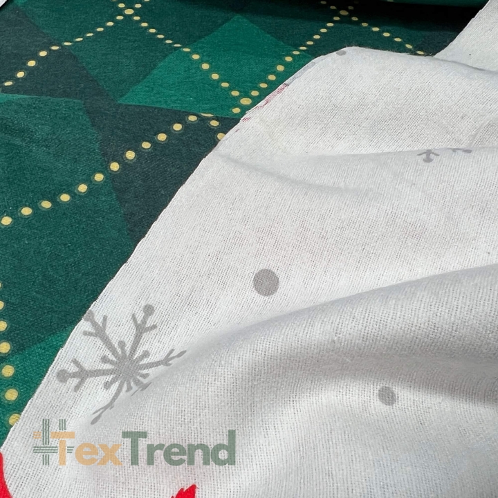 Flanell nicht gekratzt Weihnachtsmuster Rentiere mit grünem Karomuster  