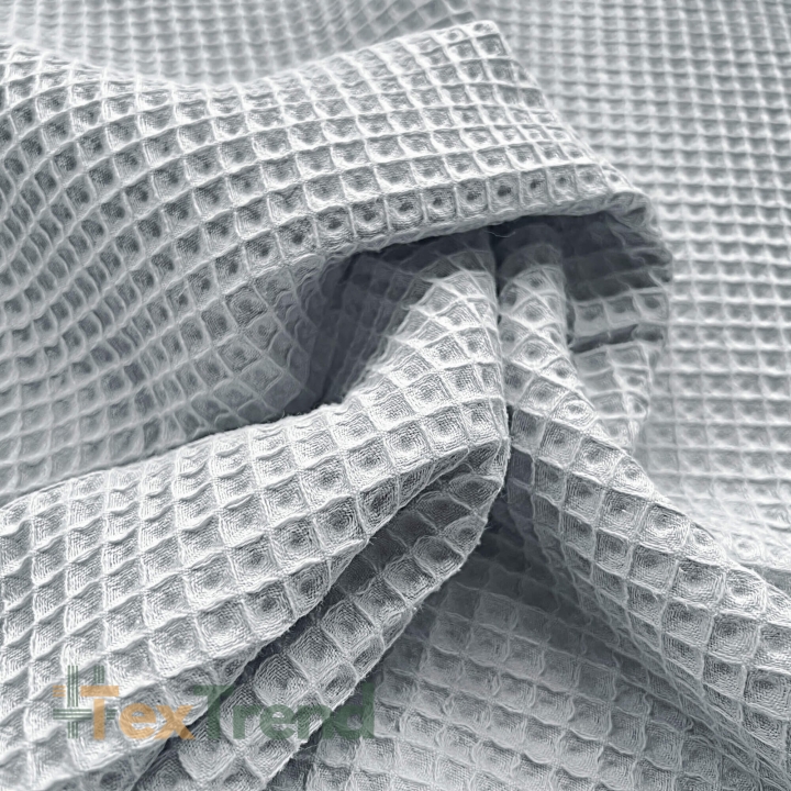 Baumwolle Waffel - Taubengrau  