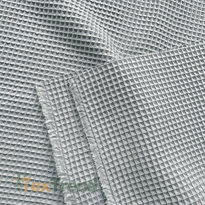 Baumwolle Waffel - Taubengrau  