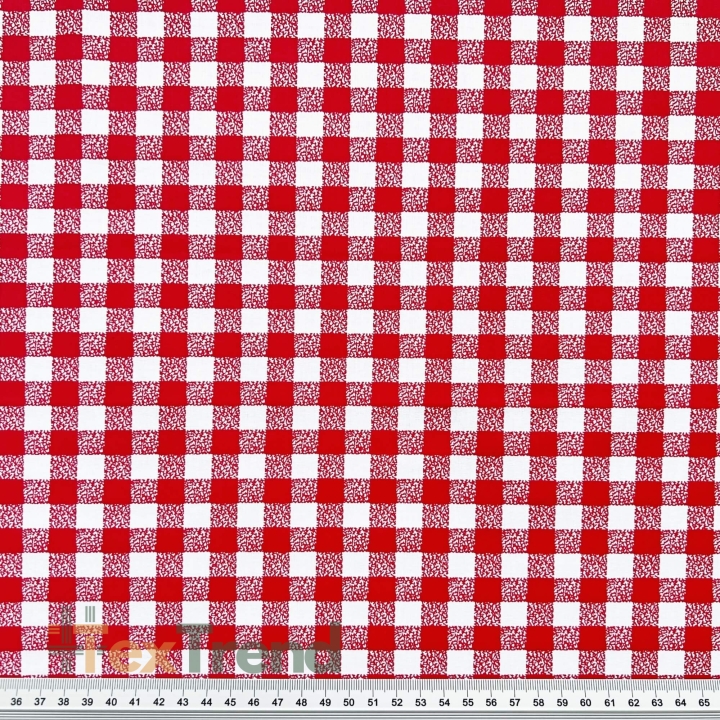 Baumwolle 100% Vichy-Karo rot-weiß  