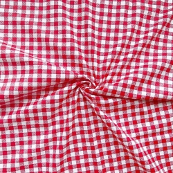 Baumwolle 100% Vichy-Karo rot-weiß  