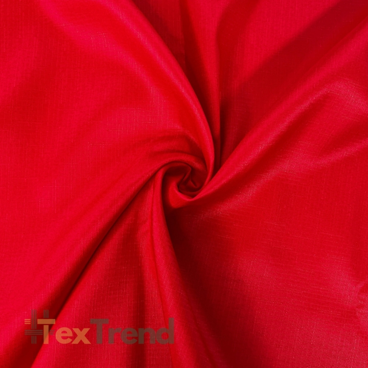 Tischdeckenstoff fleckenabweisend rot - Leinenmuster  