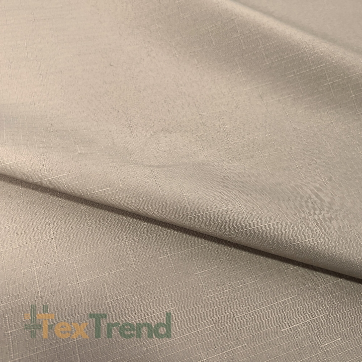 Tischdeckenstoff fleckenabweisend beige - Leinenmuster  