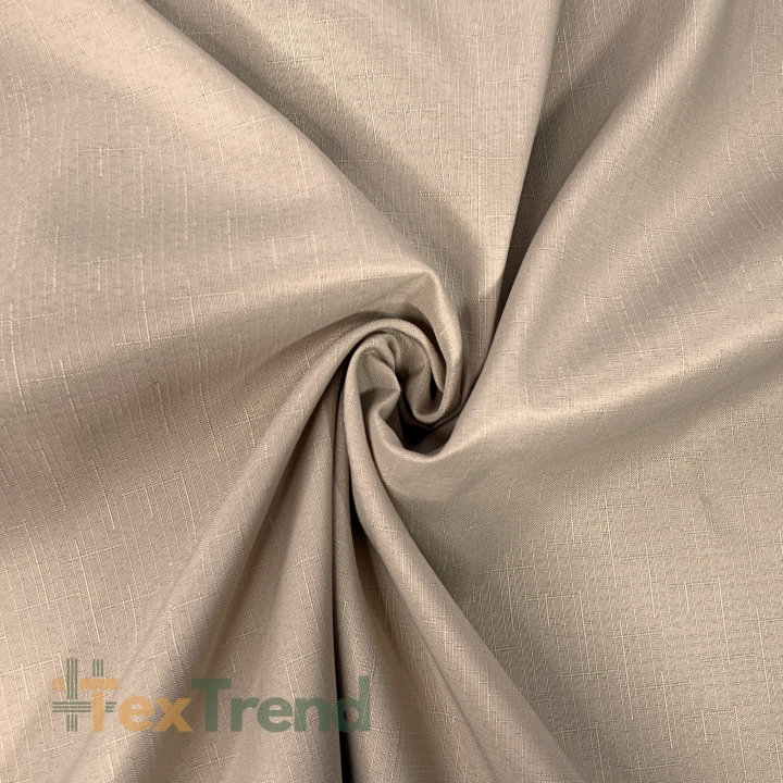 Tischdeckenstoff fleckenabweisend beige - Leinenmuster  