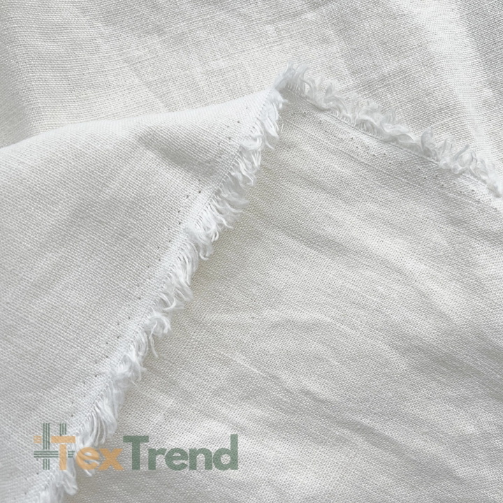 Leinen Vorhangstoff - 360g - 143cm - optisches Weiß  